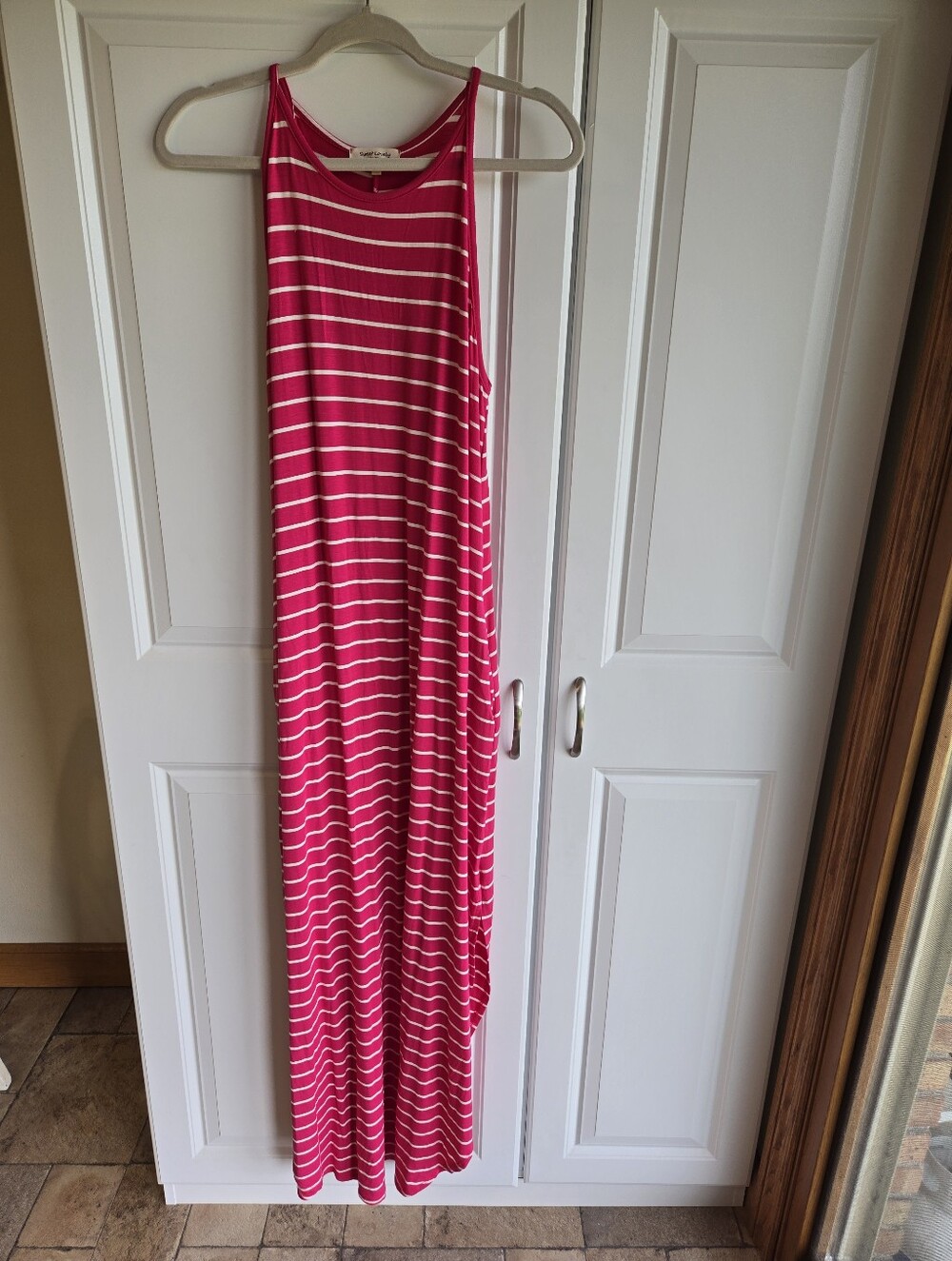 Striped Pink Maxi Dress